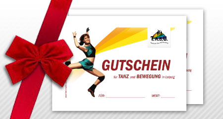 Geschenk-Gutschein - Tanzen ist träumen mit den Beinen